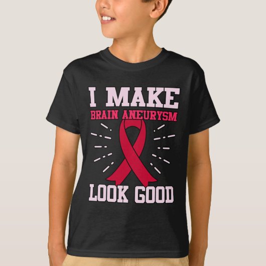 Brain Aneurysm Let goed op maand ondersteuning G T-shirt (Voorkant)