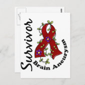 Brain Aneurysm Survivor 15 Briefkaart (Voorkant / Achterkant)