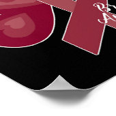 Brain Aneurysm Survivor Awareness Burgundy Butterf Poster (Hoek)