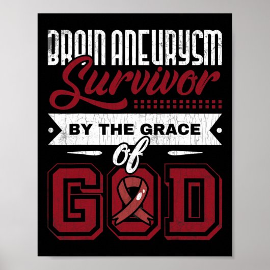 Brain Aneurysm Survivor Indestructible Awareness G Poster (Voorkant)