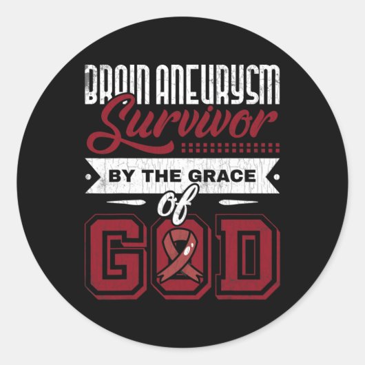 Brain Aneurysm Survivor Indestructible Awareness G Ronde Sticker (Voorkant)