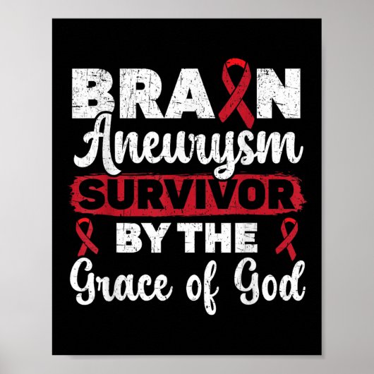 Brain Aneurysm Survivor Medical Conditie Aneurysm Poster (Voorkant)