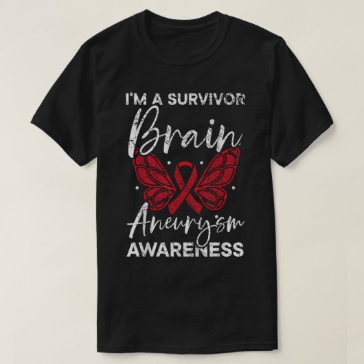 Brain Aneurysm Survivor Medical Conditie Aneurysm T-shirt (Design voorkant)