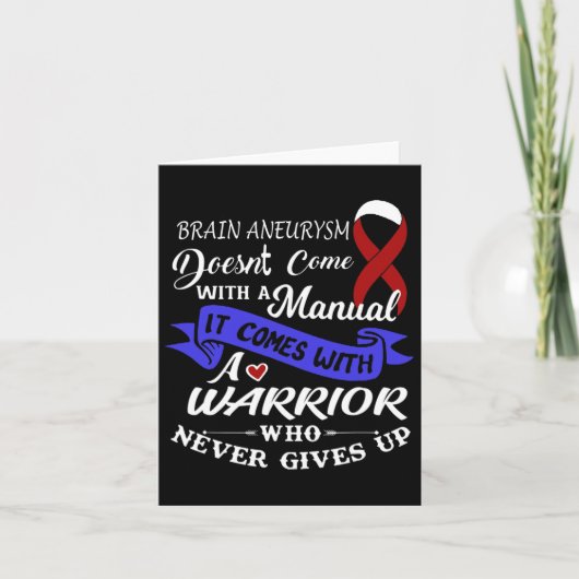 Brain Aneurysm Warrior Kaart (Voorkant)