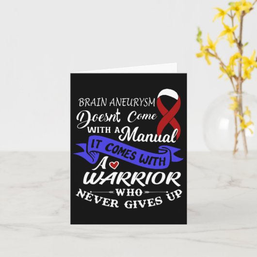 Brain Aneurysm Warrior Kaart (Gele Bloem)