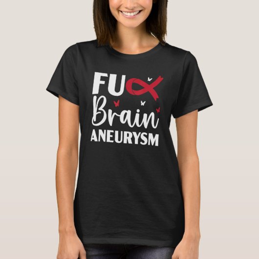Brain Aneurysm Warrior Medical Conditie Aneurysm T-shirt (Voorkant)