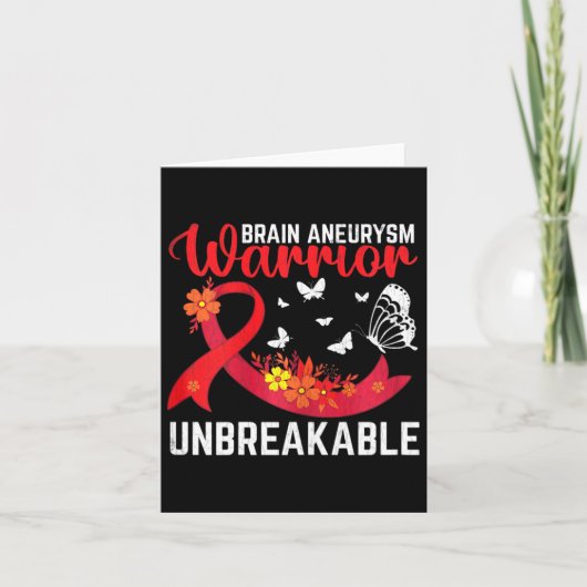 Brain Aneurysm Warrior Onbreekbare chirurgie Aware Kaart (Voorkant)