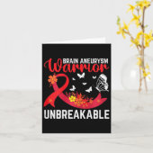 Brain Aneurysm Warrior Onbreekbare chirurgie Aware Kaart (Gele Bloem)
