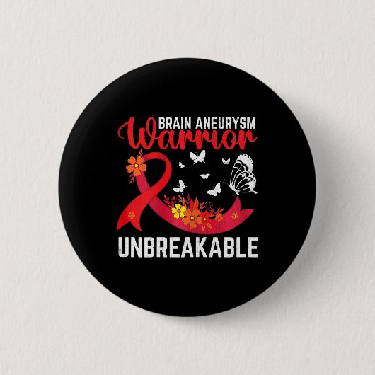 Brain Aneurysm Warrior Onbreekbare chirurgie Aware Ronde Button 5,7 Cm (Voorkant)