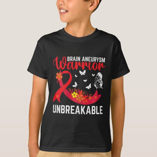 Brain Aneurysm Warrior Onbreekbare chirurgie Aware T-shirt (Voorkant)