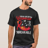 Brain Aneurysm Warrior Onbreekbare chirurgie Aware T-shirt (Voorkant)