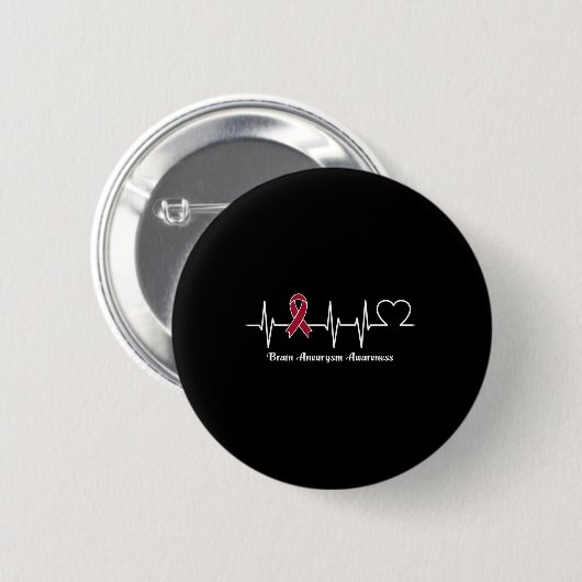 Brain Aneurysm Warrior Ronde Button 5,7 Cm (Voorkant /achterkant)