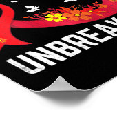 Brain Aneurysm Warrior Unbreakable Surgery Awarene Poster (Hoek)
