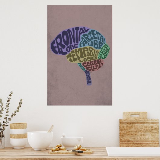 Brain Art Print (Keuken)