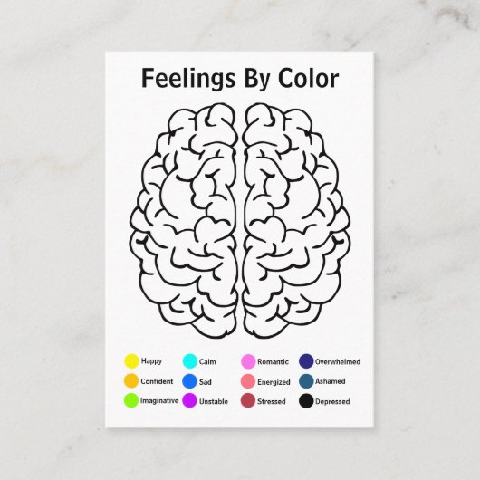 Brain Art Therapy Colour Card Visitekaartje (Voorkant)