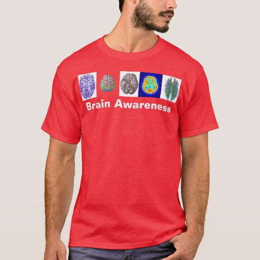 Brain Awareness T-shirt Red (Voorkant)