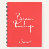 Brain Backup – Personalized Spiral Notebook Quotes Notitieboek (Voorkant)
