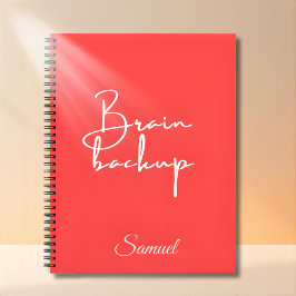 Brain Backup – Personalized Spiral Notebook Quotes Notitieboek