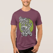 Brain Bending Trippy Surrealistische Abstracte kun Tri-Blend Shirt (Voorkant)