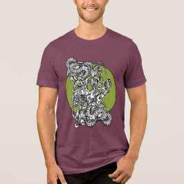 Brain Bending Trippy Surrealistische Abstracte kun Tri-Blend Shirt
