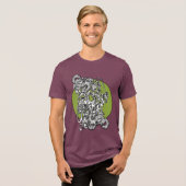 Brain Bending Trippy Surrealistische Abstracte kun Tri-Blend Shirt (Voorkant volledig)
