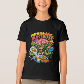 Brain Blast Bites Retro Cartoon Gremlin Cereal Par Tri-Blend Shirt (Voorkant)