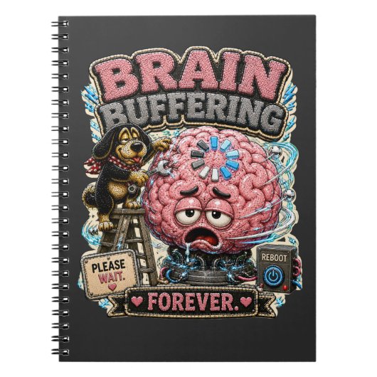 Brain Buffering Voorgoed Grappig Persoonlijk Notitieboek (Voorkant)