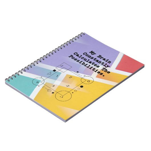 Brain Calculates Possibilities | Math Thinker Notitieboek (Linkerzijde)