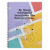 Brain Calculates Possibilities | Math Thinker Notitieboek (Voorkant)