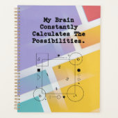 Brain Calculates Possibilities | Math Thinker Planner (Voorkant)