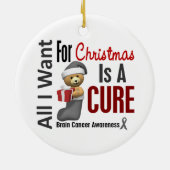 Brain Cancer alles wat ik wil voor kerstversiering Keramisch Ornament (Achterkant)