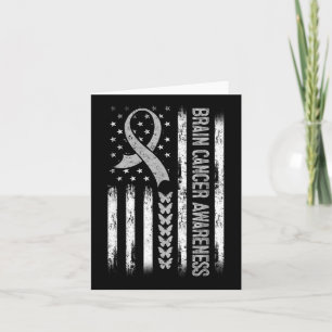 Brain Cancer Awareness American Flag Kaart