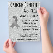 Brain Cancer Awareness Benefit Grey Floral Flyer (Hand)