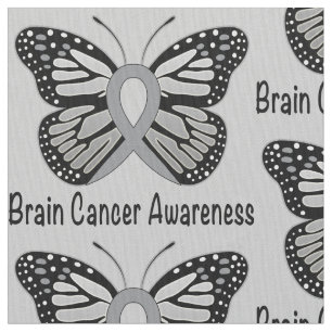 Brain Cancer Awareness Butterfly Stof