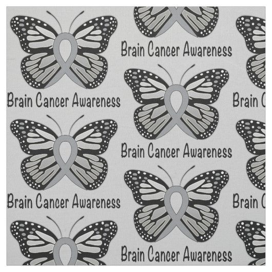Brain Cancer Awareness Butterfly Stof (Swatch)