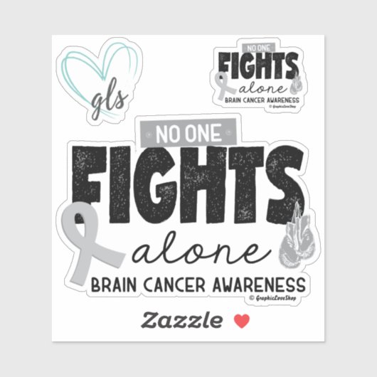 Brain Cancer Awareness Design ©GraphicLoveShop Sticker (Vel)