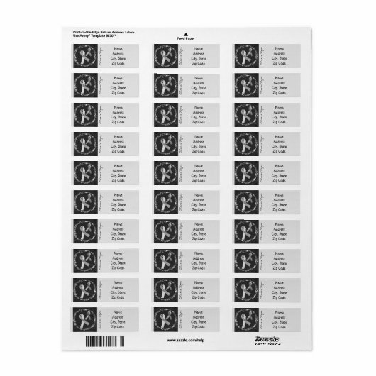 Brain Cancer Awareness Etiket (Full Sheet)