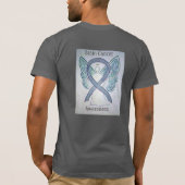 Brain Cancer Awareness Grey Ribbon Angel T-shirt (Achterkant)