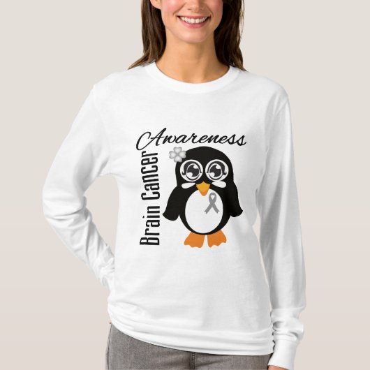 Brain Cancer Awareness Penguin T-shirt (Voorkant)