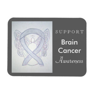 Brain Cancer Awareness Ribbon Angel Custom Magnet Magneet