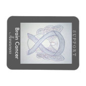 Brain Cancer Awareness Ribbon Angel Custom Magnets Magneet (Horizontaal)