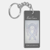 Brain Cancer Awareness Ribbon Angel Sleutelhanger (Voorkant Links)