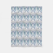 Brain Cancer Awareness Ribbon Fleece Chemo Blanket (Voorkant)