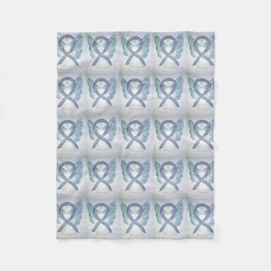 Brain Cancer Awareness Ribbon Fleece Chemo Blanket (Voorkant)