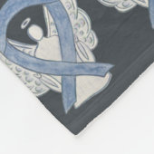 Brain Cancer Awareness Ribbon Fleece Chemo Blanket Deken (Hoek)