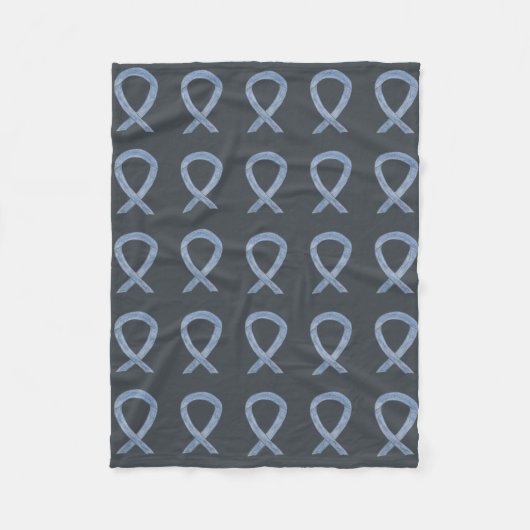 Brain Cancer Awareness Ribbon Fleece Chemo Blanket Deken (Voorkant)