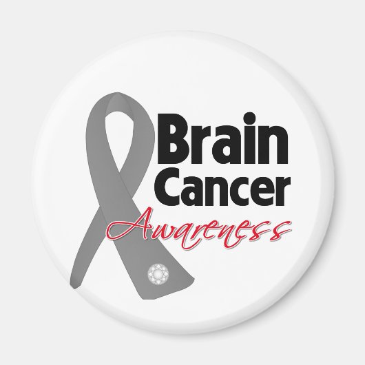 Brain Cancer Awareness Ribbon Magneet (Voorkant)
