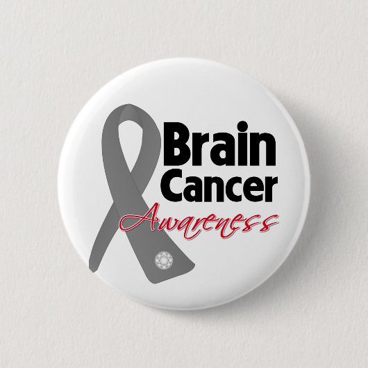 Brain Cancer Awareness Ribbon Ronde Button 5,7 Cm (Voorkant)