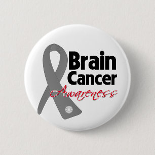 Brain Cancer Awareness Ribbon Ronde Button 5,7 Cm