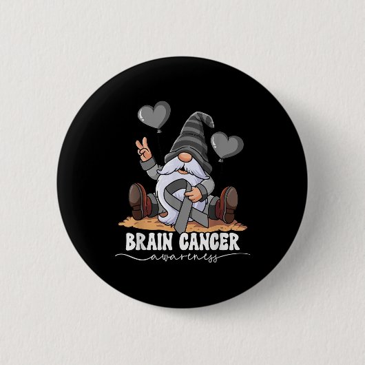 Brain Cancer Awareness Ronde Button 5,7 Cm (Voorkant)